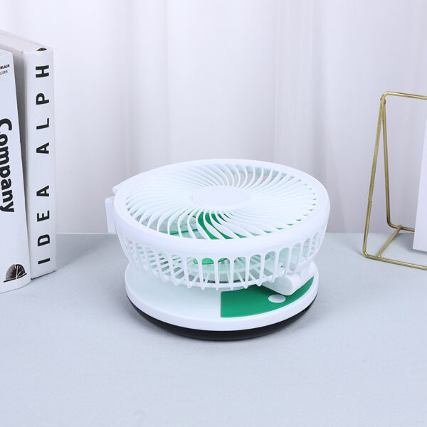 ZT-329 Rechargeable Table Fan – LED Light, USB Charging, 4 Speeds & Timer - Image 3