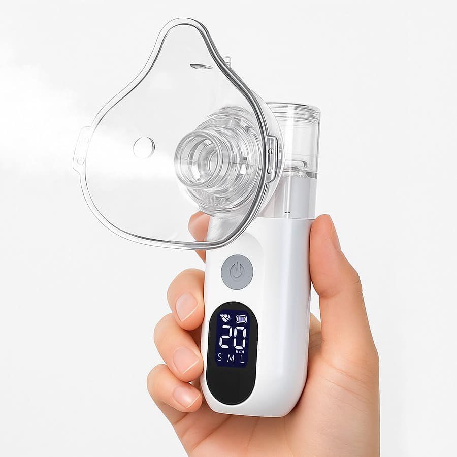 KS015 Portable Mesh Nebulizer with LCD Display for Kids and Adults