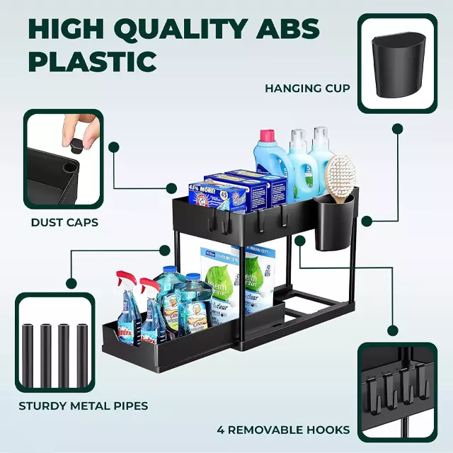 2 Tier Storage Organizer Drawer - Image 2