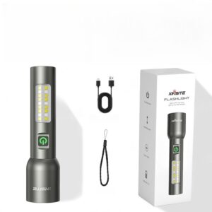 Premium Rechargeable Zoom Torch Light – 1800mAh Type-C Fast Charge